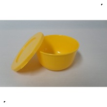 오목한플라스틱그릇(노랑)  /뚜껑 포함